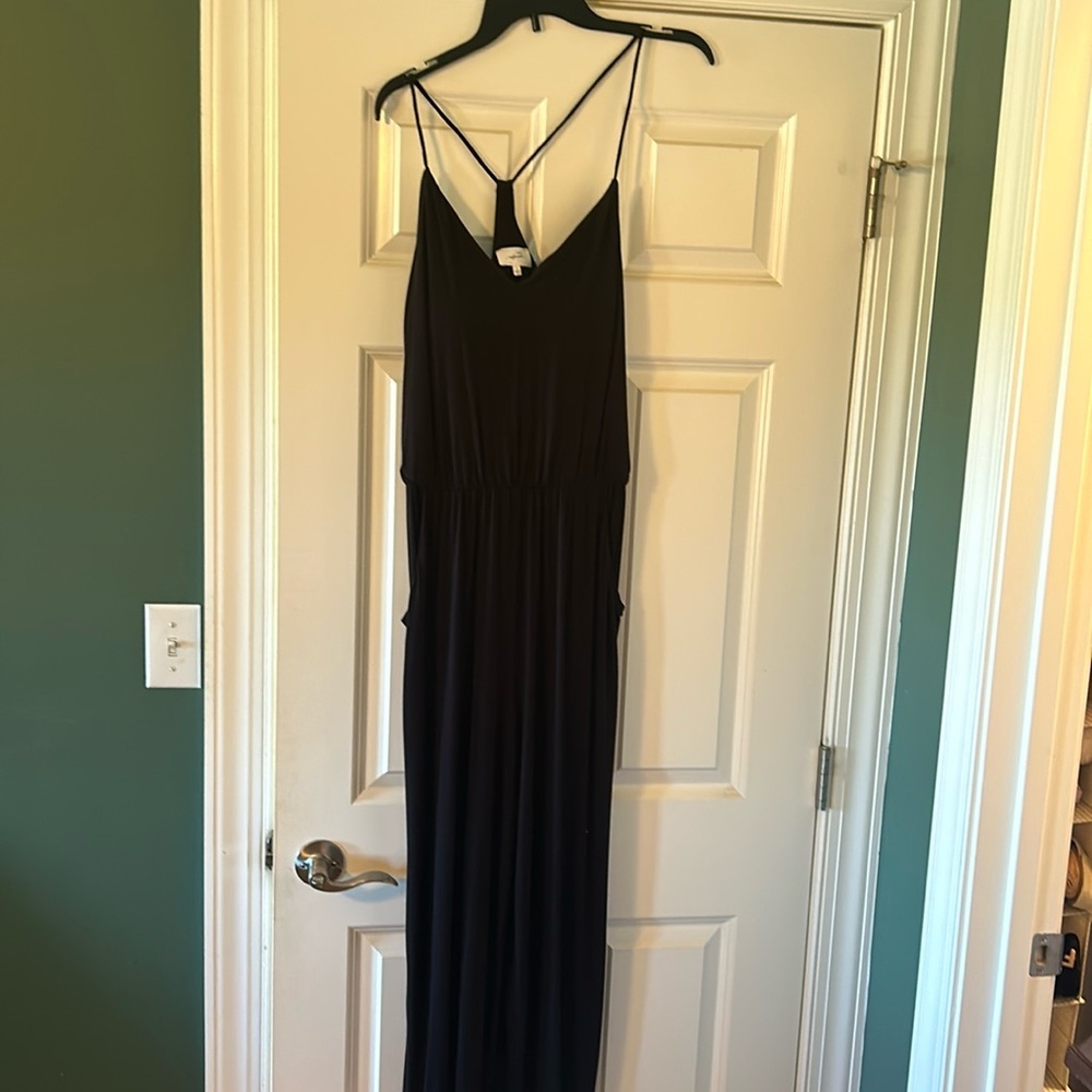 Soma , soft jersey crop halter jumpsuit